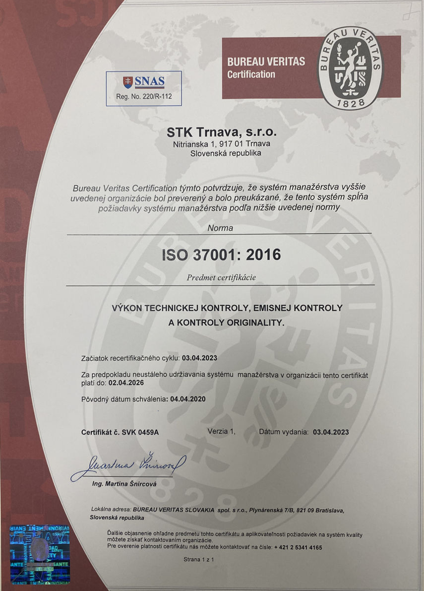 ISO certifikat